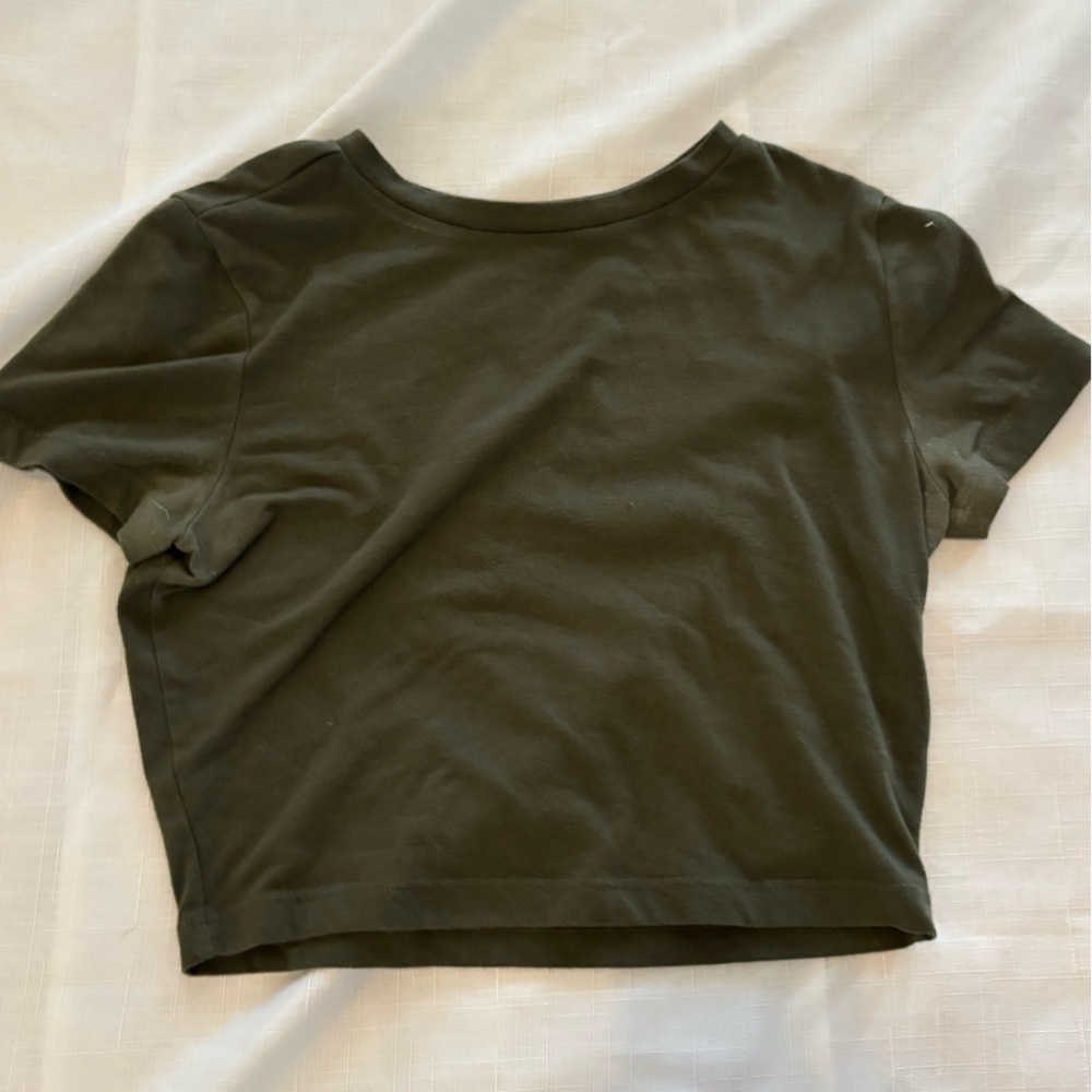 Olive Green Short Sleeve Top
